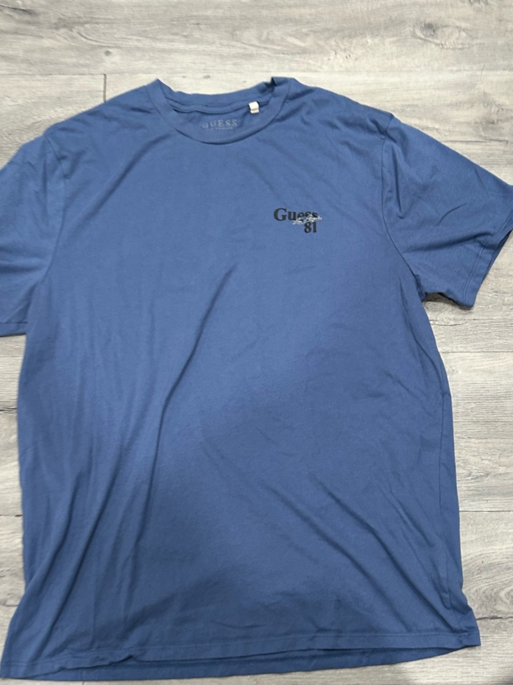 GUESS Blue Short Sleeve Logo Tee
